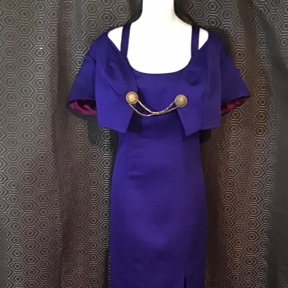 deep purple ball gown